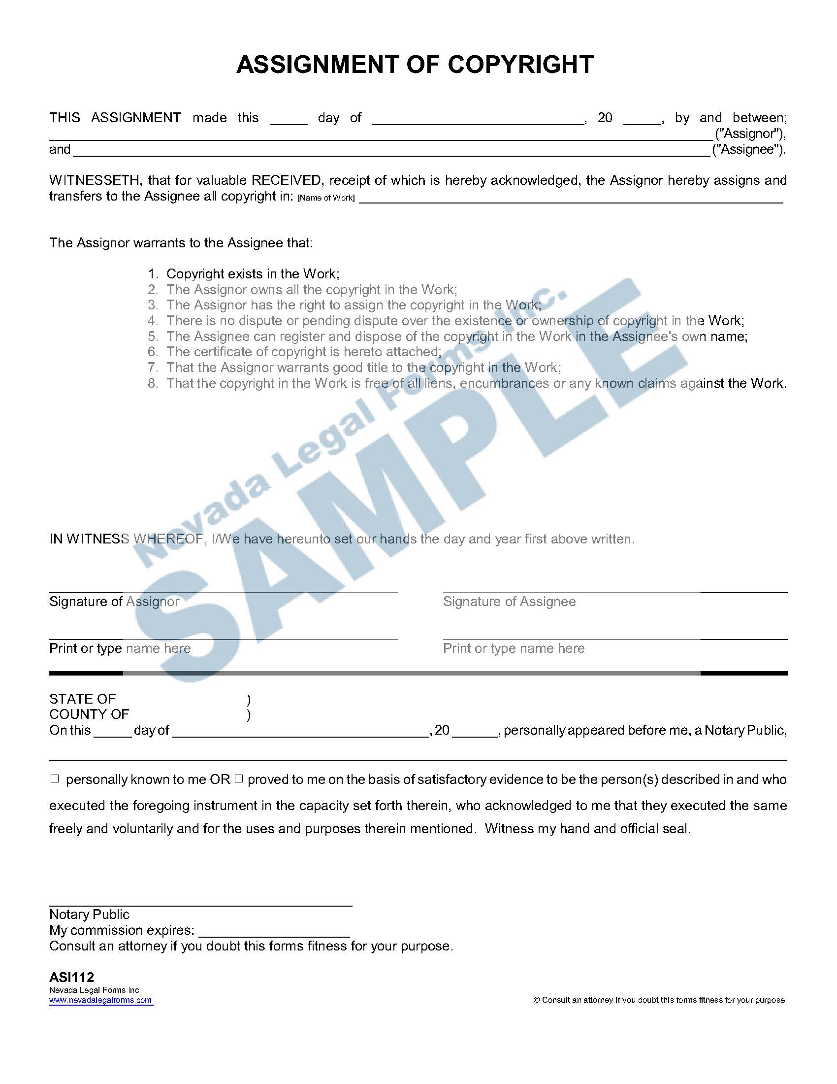 assignment-of-copyright-nevada-legal-forms-services