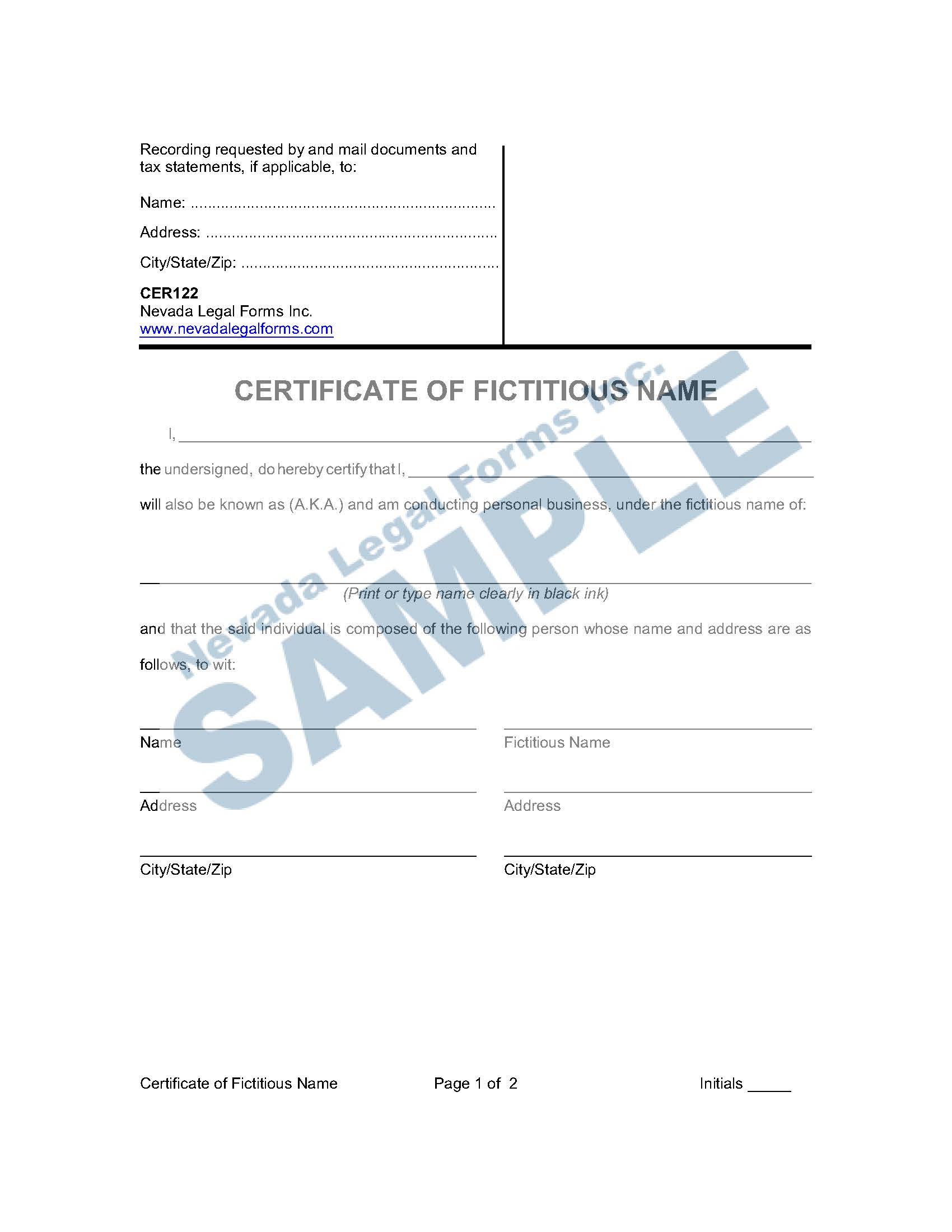 Affidavit Of Residency Of Affiant Nevada Legal Forms Services