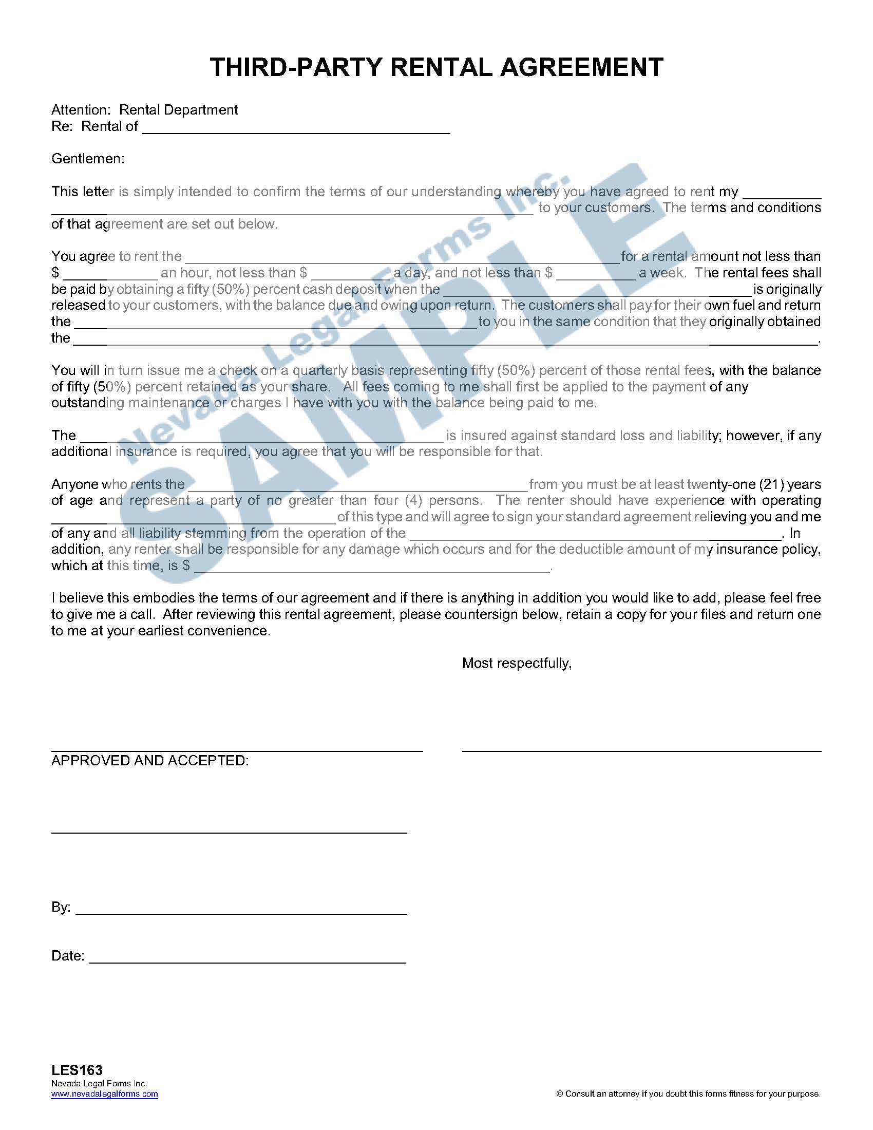 3Rd Party Agreement Template