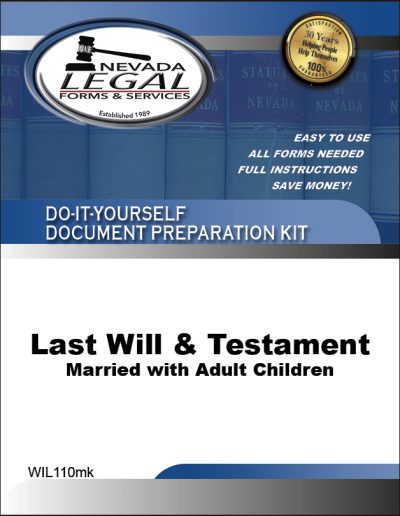 Last Will & Testament (Married with Adult Children) | Nevada Legal ...